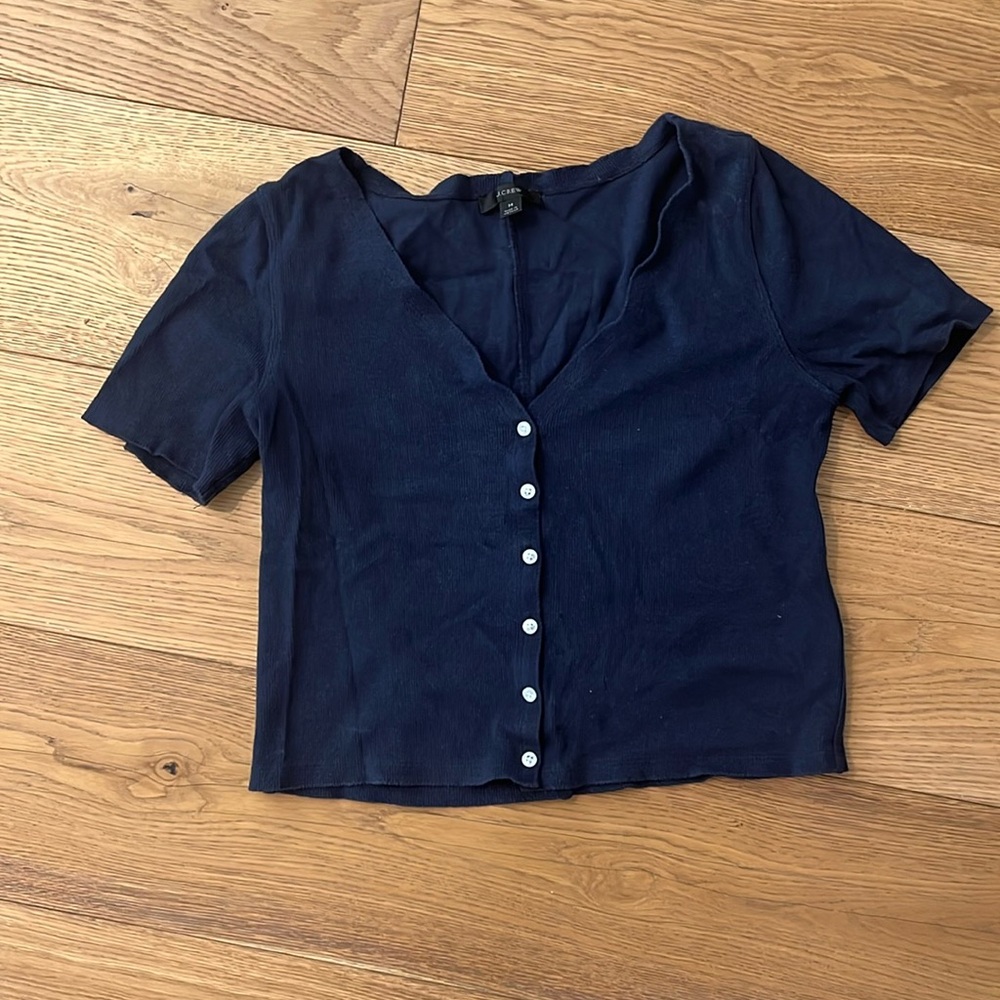 Jcrew Cropped Tee Medium - image 1